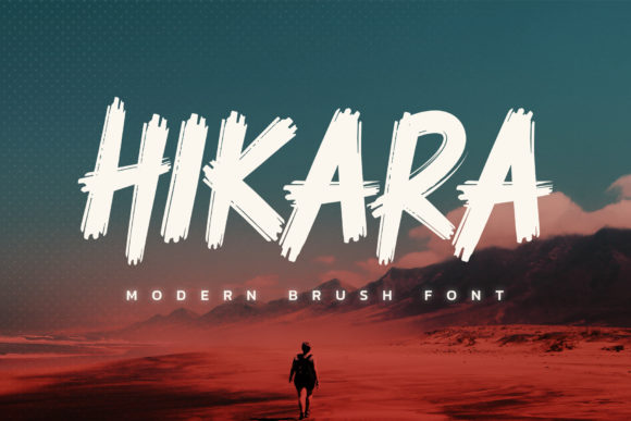 Hikara: Elevating Your Design Projects with a Bold, Brushed Display Font