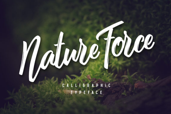Nature Force: Elevate Designs with Flowing Script
