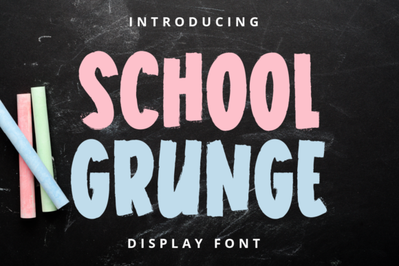 School Grunge: Authentic Display Font