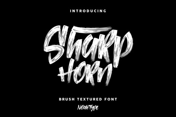 SharpHorn: Urban Brushed Display Font
