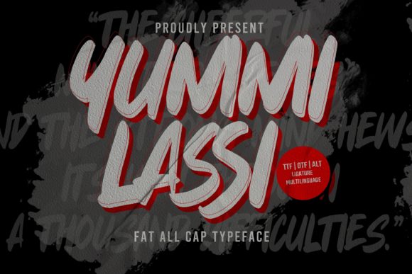 Yummi Lassi: Street Art Typography
